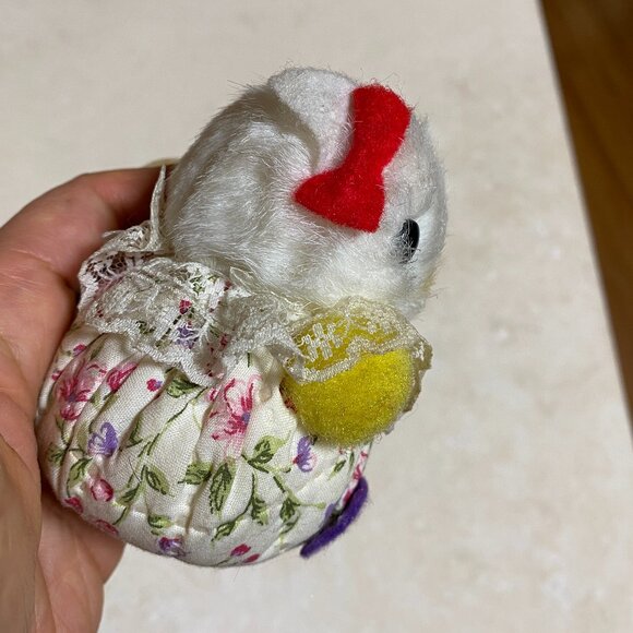 2/$20, Vintage Floral-Dressed Plush Cat With Suction Cup - Picture 6 of 6